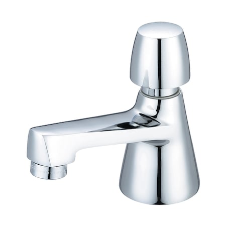 Central Brass Slow-Close Single Handle Basin Faucet, NPSM, Single Hole, Chrome, Overall Width: 2" 0355-AN2C